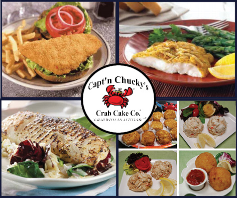 Captn Chuckys fish selections new w crab cakes
