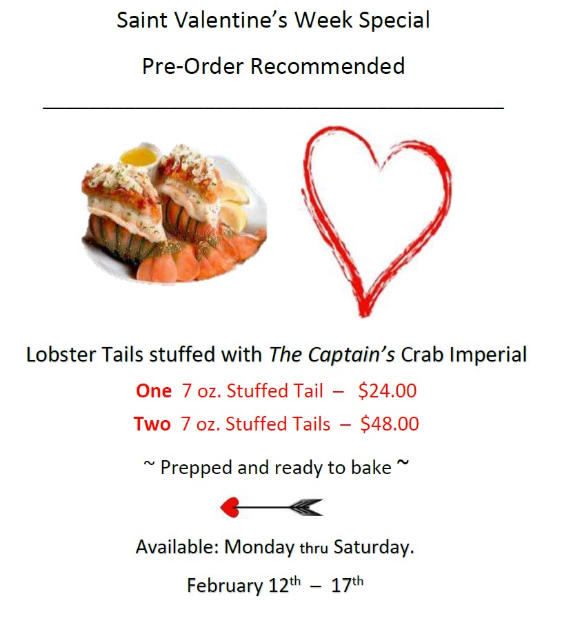 valentines day stuffed lobster tails Special